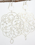 Extra LargeOrganic Vine Earrings with Little Circles