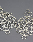 Extra LargeOrganic Vine Earrings with Little Circles