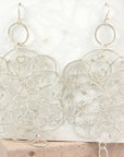 Extra LargeOrganic Vine Earrings with Little Circles