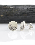 Landscape Earrings - Fir Tree and Mountain Sterling Silver Post Earrings - Ready to Ship