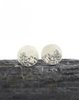 Landscape Earrings - Fir Tree and Mountain Sterling Silver Post Earrings - Ready to Ship