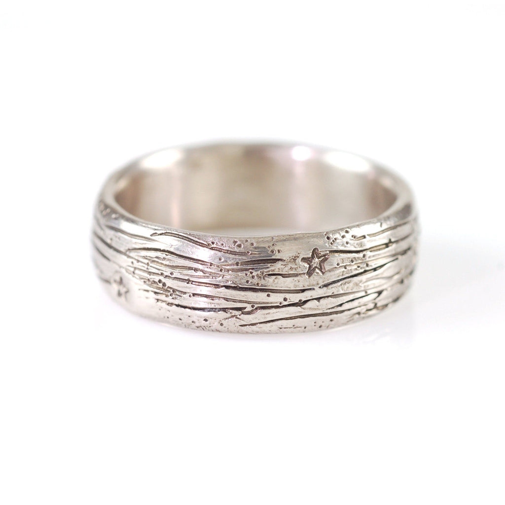 Galaxy Ring in Palladium/Silver - sz 8.5 - Ready to Ship - Beth Cyr Handmade Jewelry