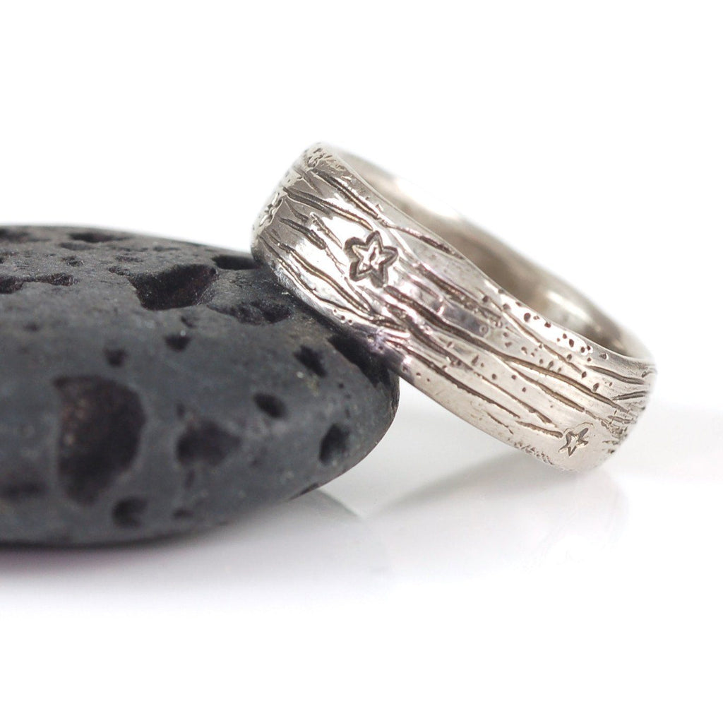Galaxy Ring in Palladium/Silver - sz 8.5 - Ready to Ship - Beth Cyr Handmade Jewelry
