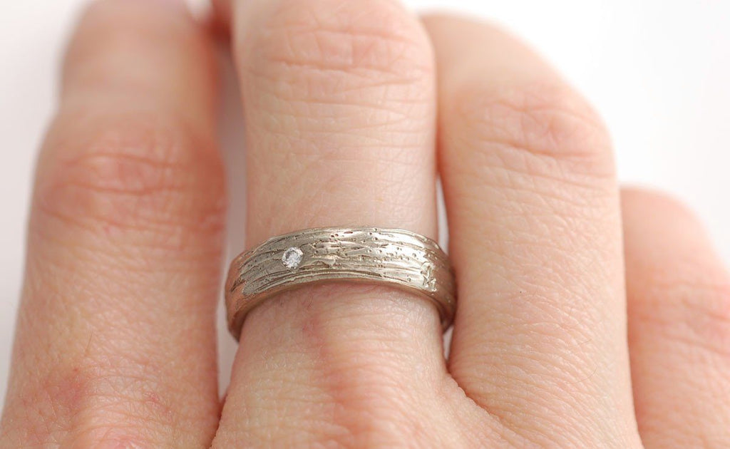 Custom Order Galaxy Rings with Alexandrite in Palladium Sterling Silver - Beth Cyr Handmade Jewelry