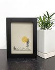 Cascades, Moon and Tree - Grey and Gold Collection