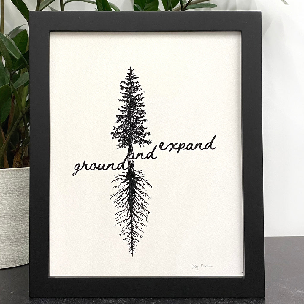 Ground and Expand - Tree and Roots - Art Print - Print to Order