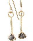 Meteorite Earrings in 14k Yellow Gold - Size Medium - Ready to ship - Beth Cyr Handmade Jewelry
