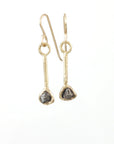 Meteorite Earrings in 14k Yellow Gold - Size Medium - Ready to ship - Beth Cyr Handmade Jewelry