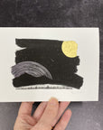 Space and Time Notecards - Card Size 4.5 x 6.25 - print to order - hand embellished in gold