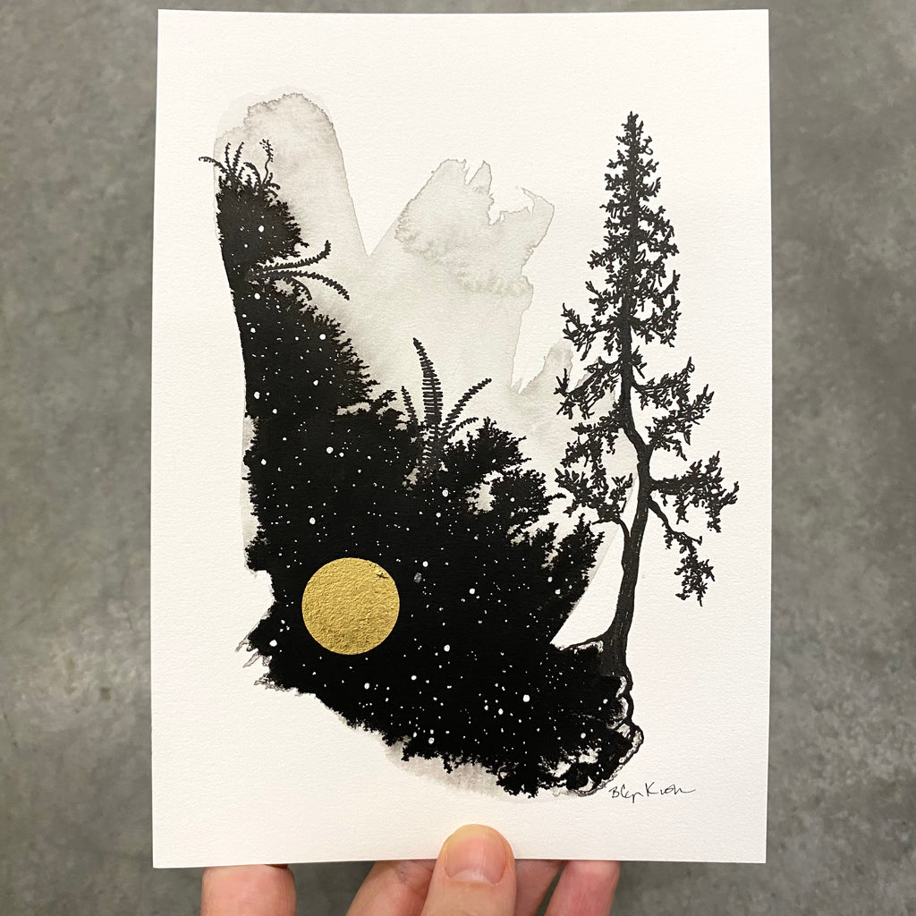 Beauty in the Upside Down 58 - Grow Anywhere - Original Drawing - 5”x7”
