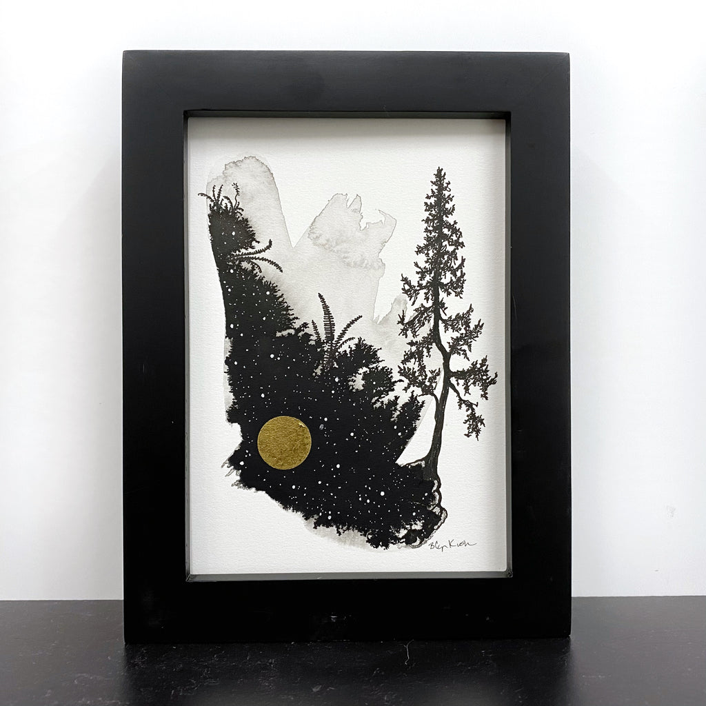 Beauty in the Upside Down 58 - Grow Anywhere - Original Drawing - 5”x7”