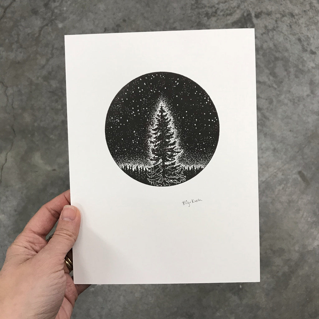 inktober day 7 - enchanted - original drawing - 6” x 8” - ready to ship - Beth Cyr Handmade Jewelry