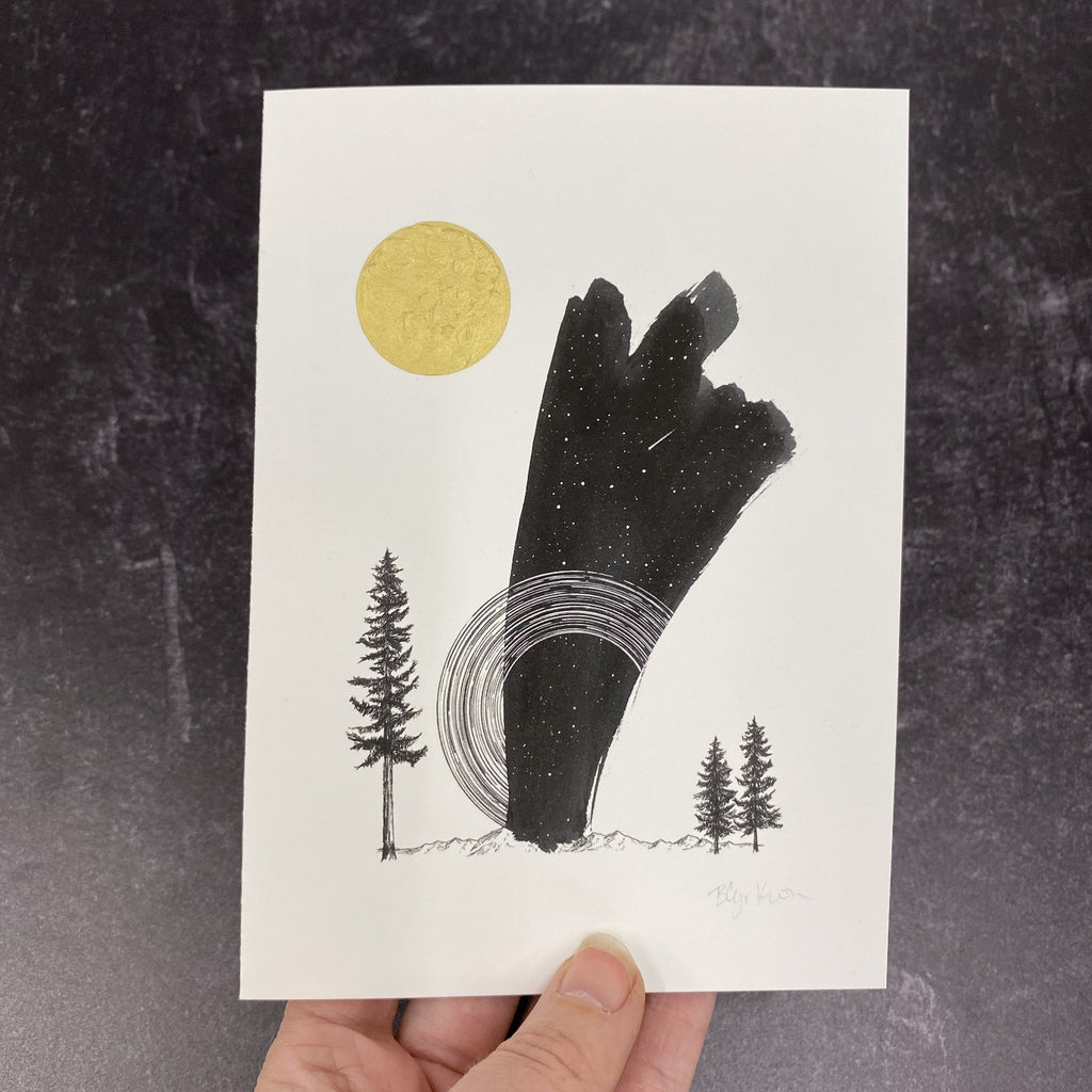 Space and Time Notecards - Card Size 4.5 x 6.25 - print to order