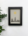 Winter Evening Full Moon - Grey and Gold Collection