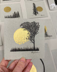 Magical Madrone and the Waning Moon - Grey and Gold Collection