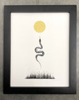 Slither - Art Print - hand embellished print - Print to Order
