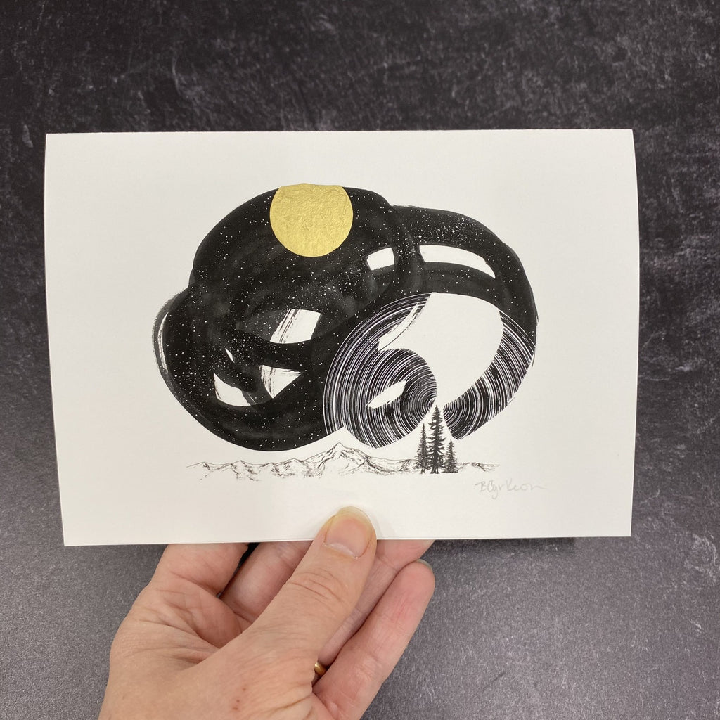 Space and Time Notecards - Card Size 4.5 x 6.25 - print to order
