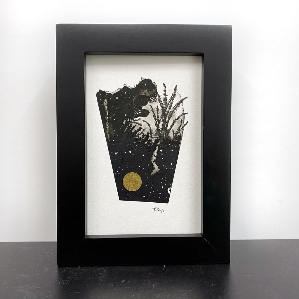 Beauty in the Upside Down 52 - Geometric Fern - Original Drawing - 4”x6”
