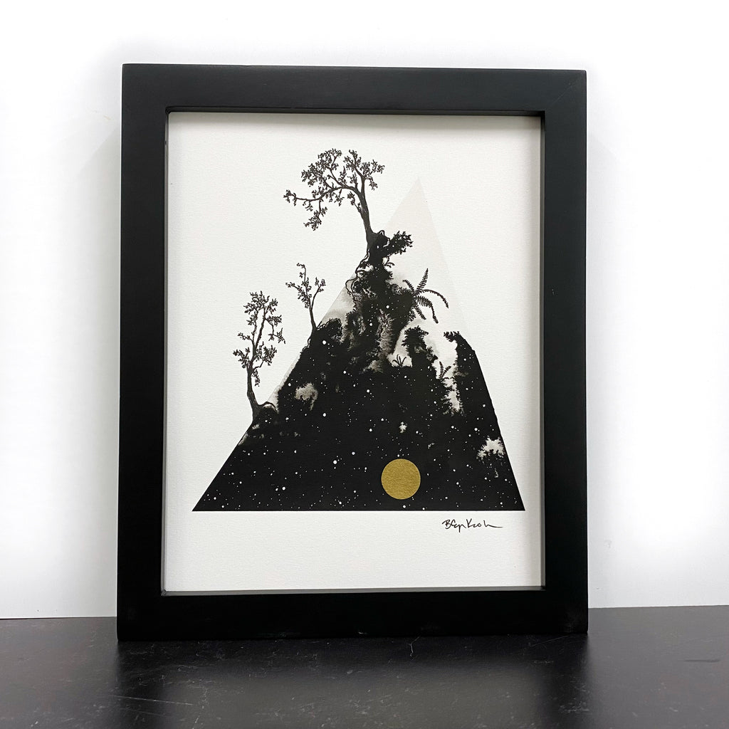 Beauty in the Upside Down 67 - Three Trees - Original Drawing - 8”x10”