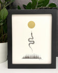 Slither - Art Print - hand embellished print - Print to Order