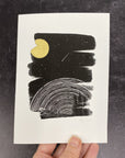 Space and Time Notecards - Card Size 4.5 x 6.25 - print to order - hand embellished in gold