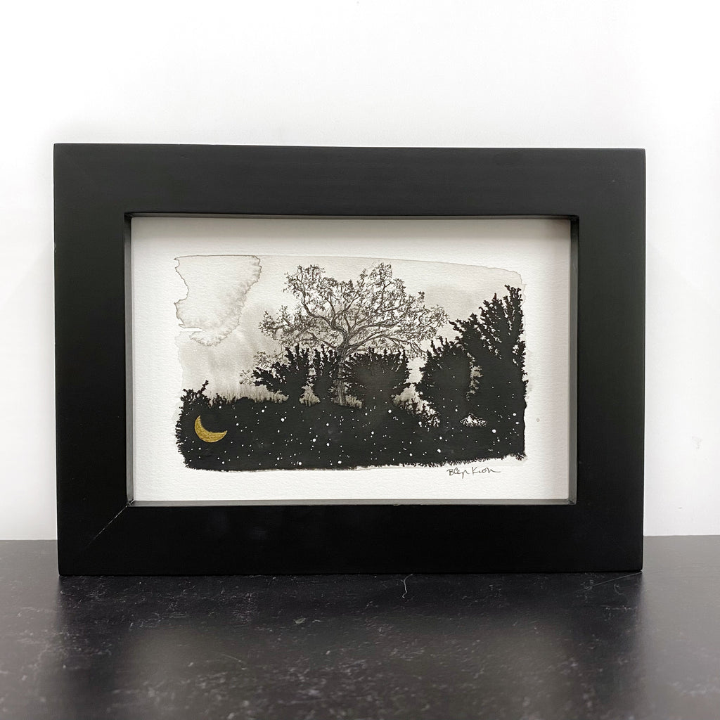 Beauty in the Upside Down 54 - Oak Tree - Original Drawing - 4”x6”