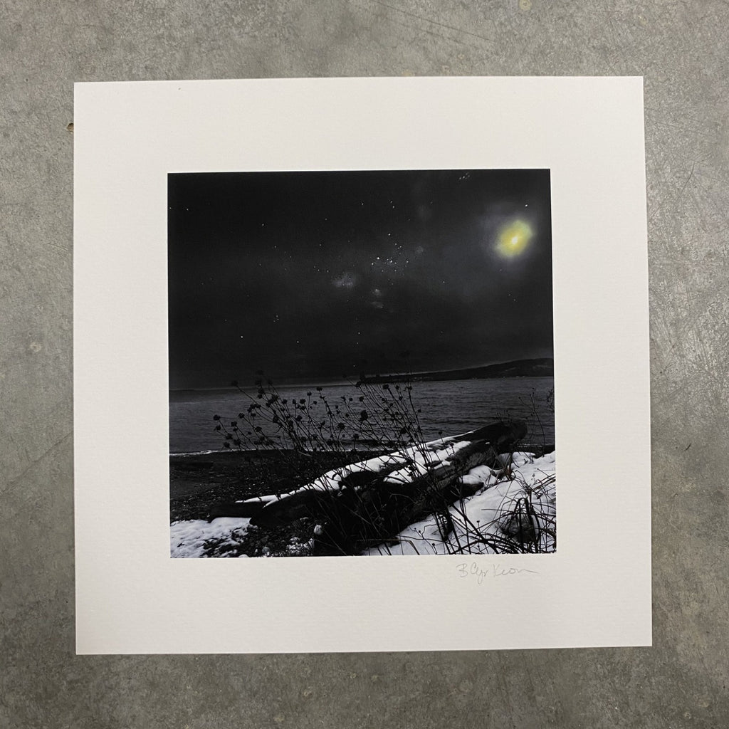 Winter Night Sky 32 - Snowy beach, starry sky - Photo Composite Print 3 - Print to Order