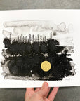Beauty in the Upside Down 66 - Forest Beginnings - Original Drawing - 8”x10”