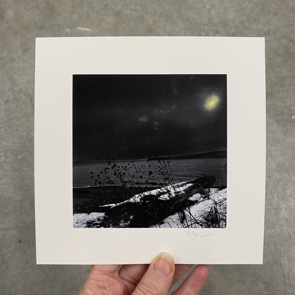 Winter Night Sky 32 - Snowy beach, starry sky - Photo Composite Print 3