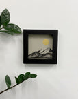 Dark Mountains and Aquila (Eagle) Constellation - Grey and Gold Collection