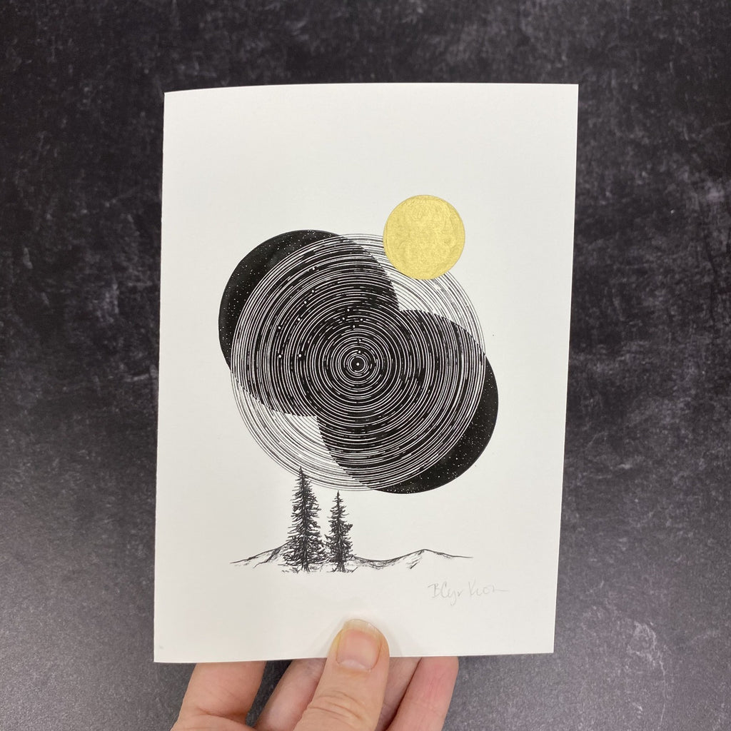 Space and Time Notecards - Card Size 4.5 x 6.25 - print to order