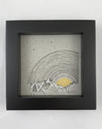 Star Trails over the Rising Moon and Mountains with Little Dipper - Grey and Gold Collection