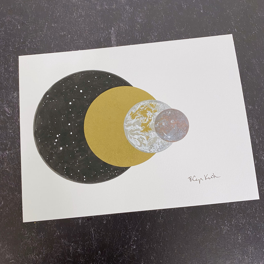 Eclipse in Scorpio - Original Drawing - 6”x8”