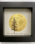 Giant Super Moon with Douglas Fir - Grey and Gold Collection