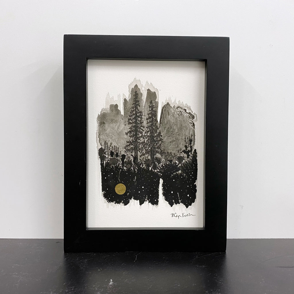 Beauty in the Upside Down 9 - In the Garden - Original Drawing - 5" x 7"