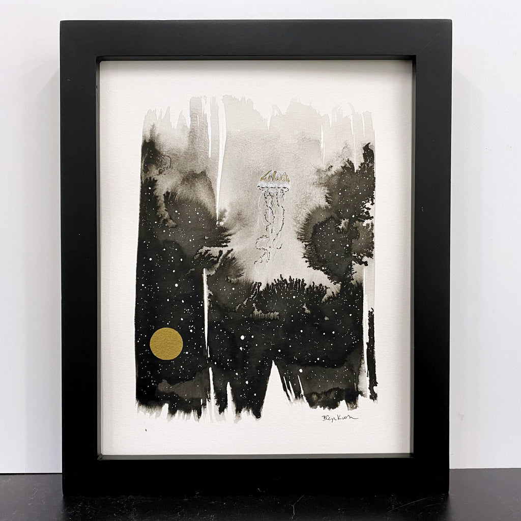Beauty in the Upside Down 24 - Jellyfish - Original Drawing - 8" x 10"