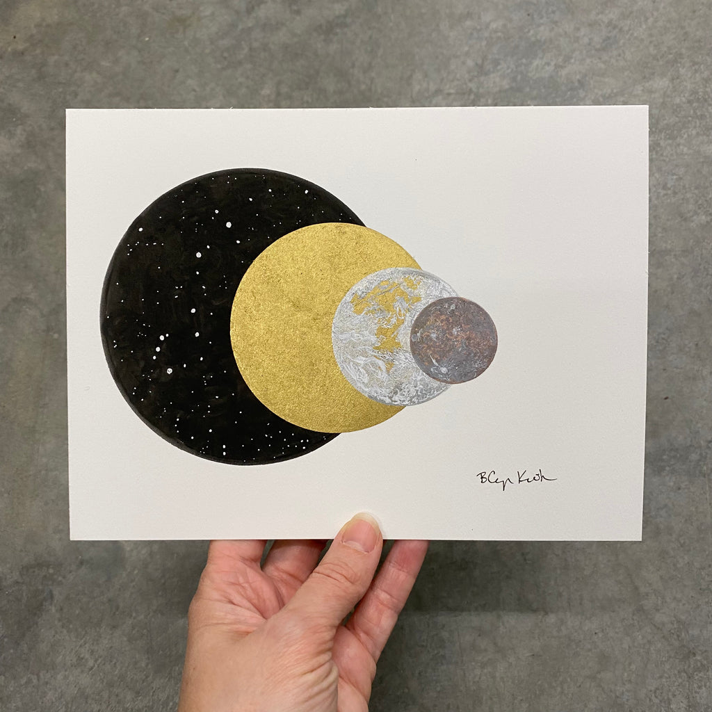 Eclipse in Scorpio - Original Drawing - 6”x8”