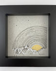 Star Trails over the Rising Moon and Mountains with Little Dipper - Grey and Gold Collection