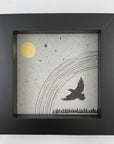 Eagle Silhouette with Aquila (Eagle) Constellation - Grey and Gold Collection