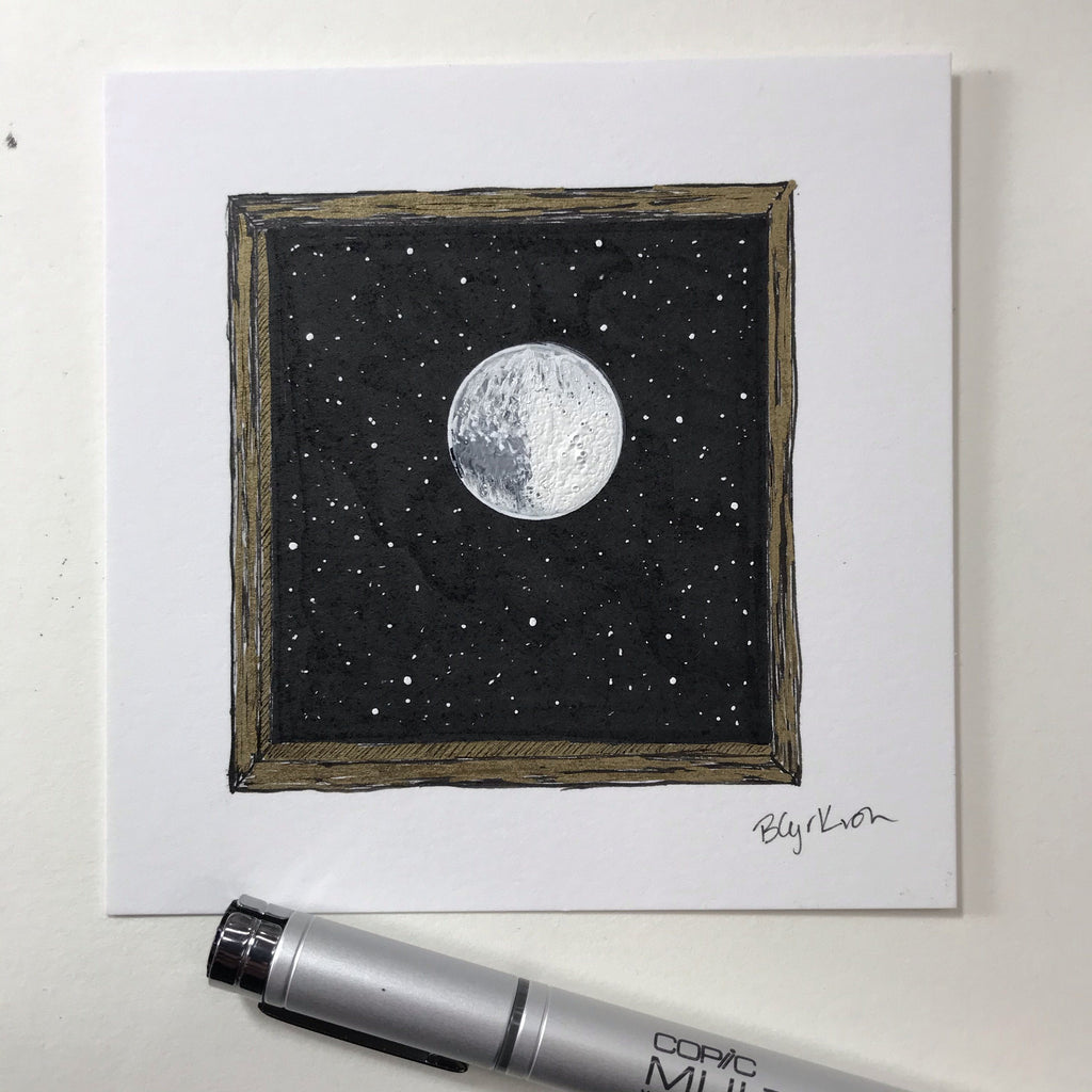 inktober day 18 - misfit - original drawing - 4”x4” - ready to ship - Beth Cyr Handmade Jewelry