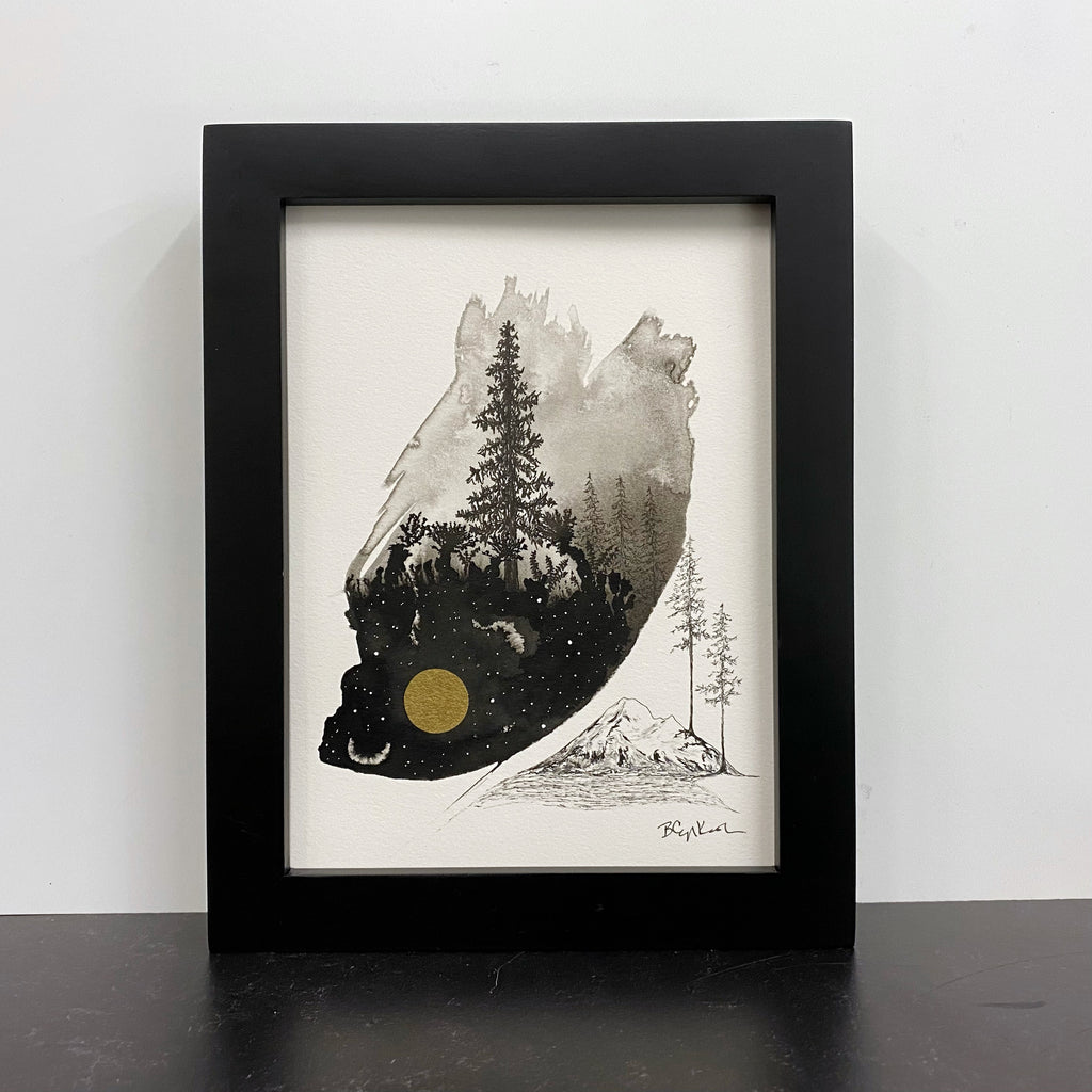 Beauty in the Upside Down 8 -Layered Worlds - Original Drawing - 6" x 8"
