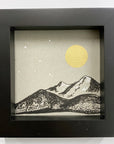 Dark Mountains and Aquila (Eagle) Constellation - Grey and Gold Collection