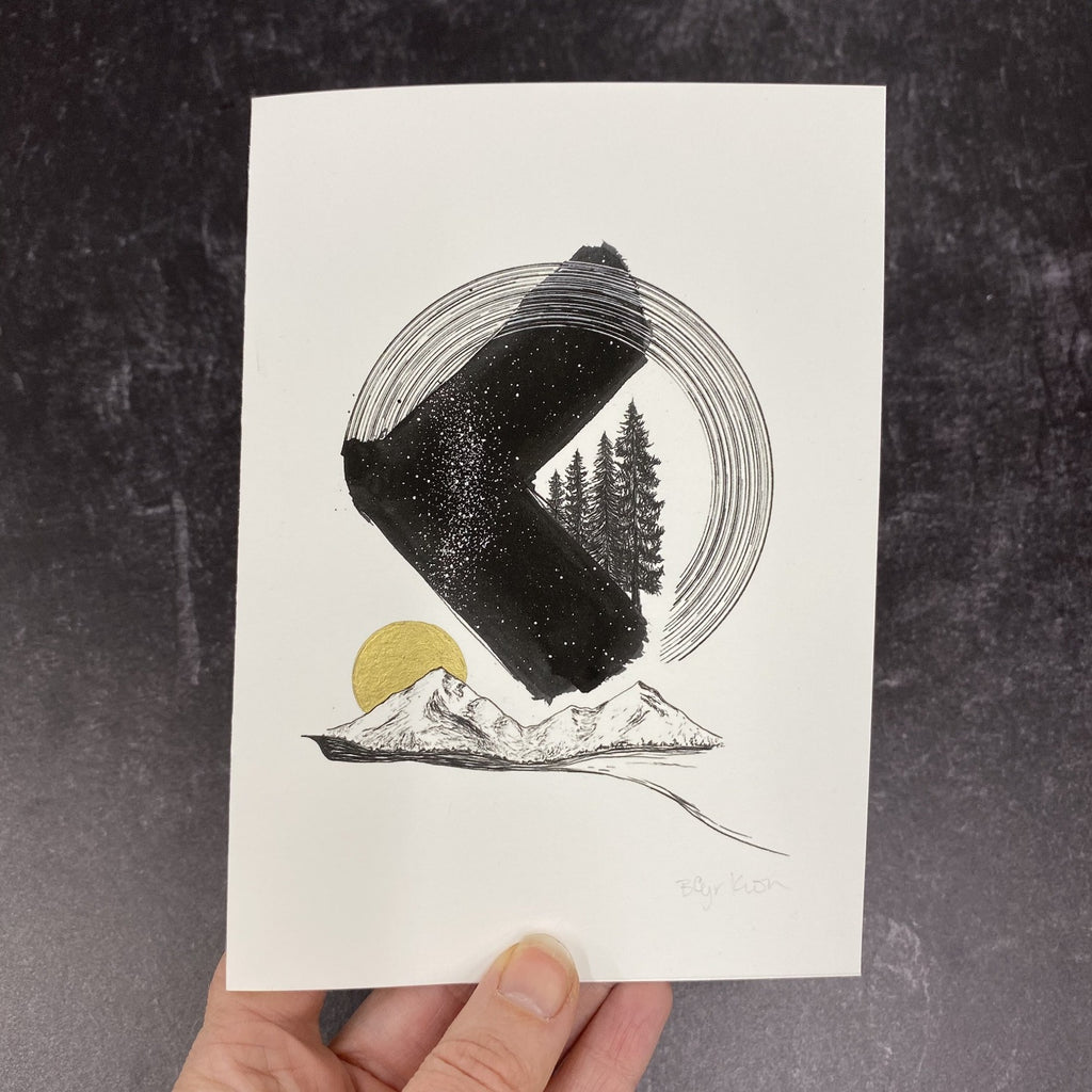 Space and Time Notecards - Card Size 4.5 x 6.25 - print to order