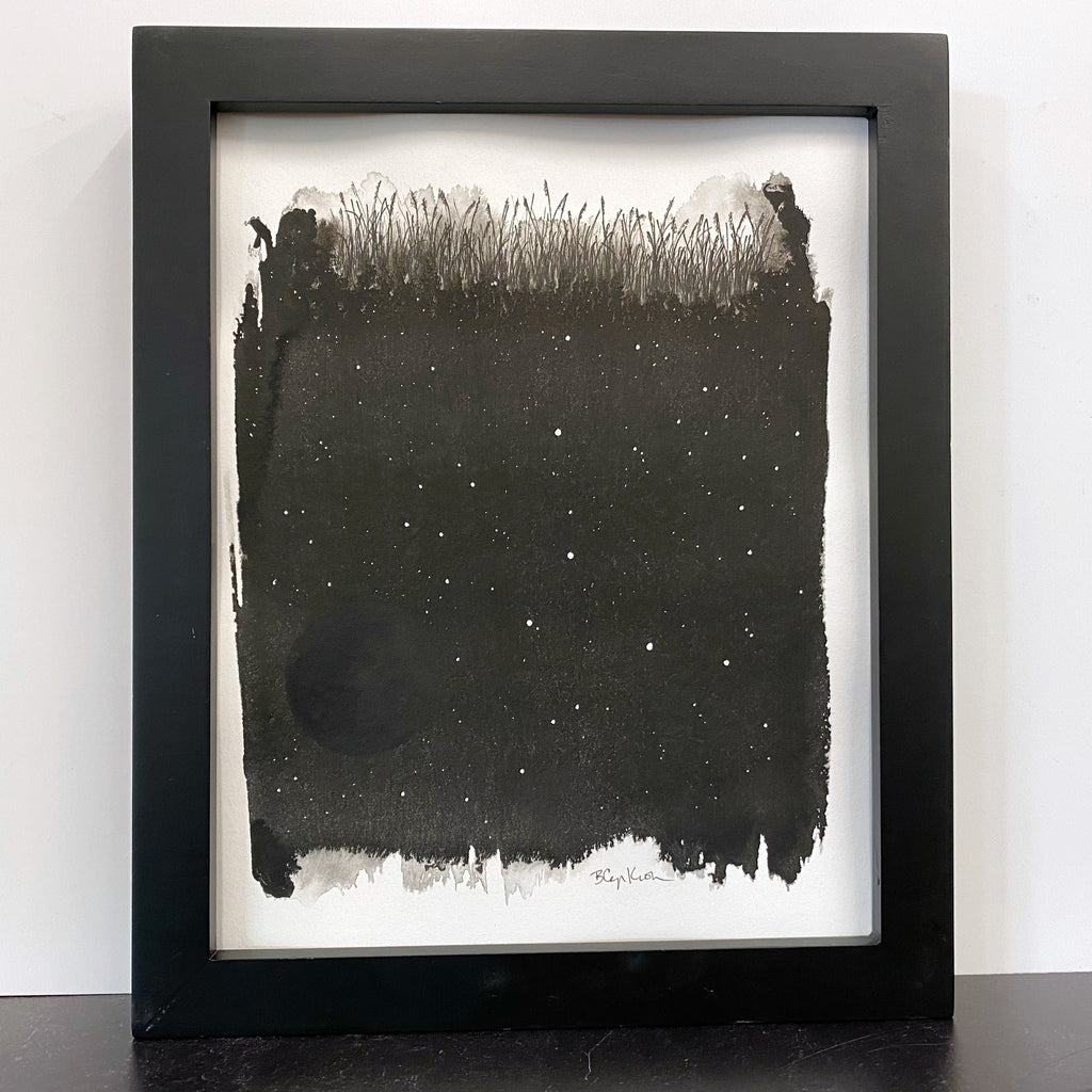 Beauty in the Upside Down 45 - New Moon in Cancer - Original Drawing - 8”x10”