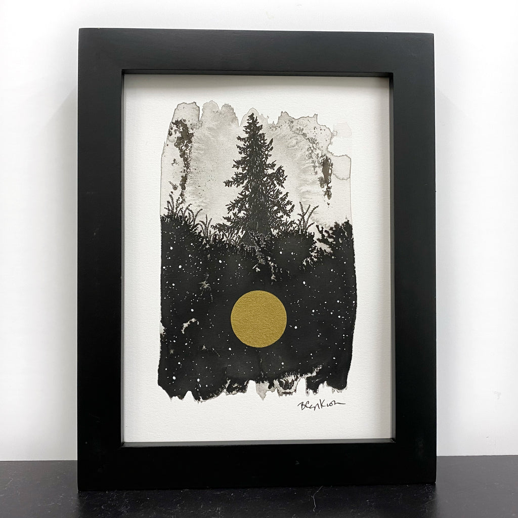 Beauty in the Upside Down 63 - Old Growth - Original Drawing - 6”x8”