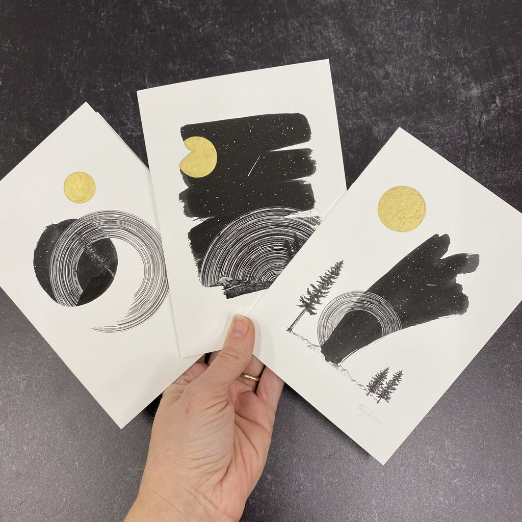 Space and Time Notecards - Card Size 4.5 x 6.25 - print to order
