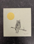 Owl says hi - Grey and Gold Collection