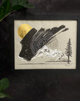Orion, Star Trails, Mountain and Tree - Grey and Gold Collection