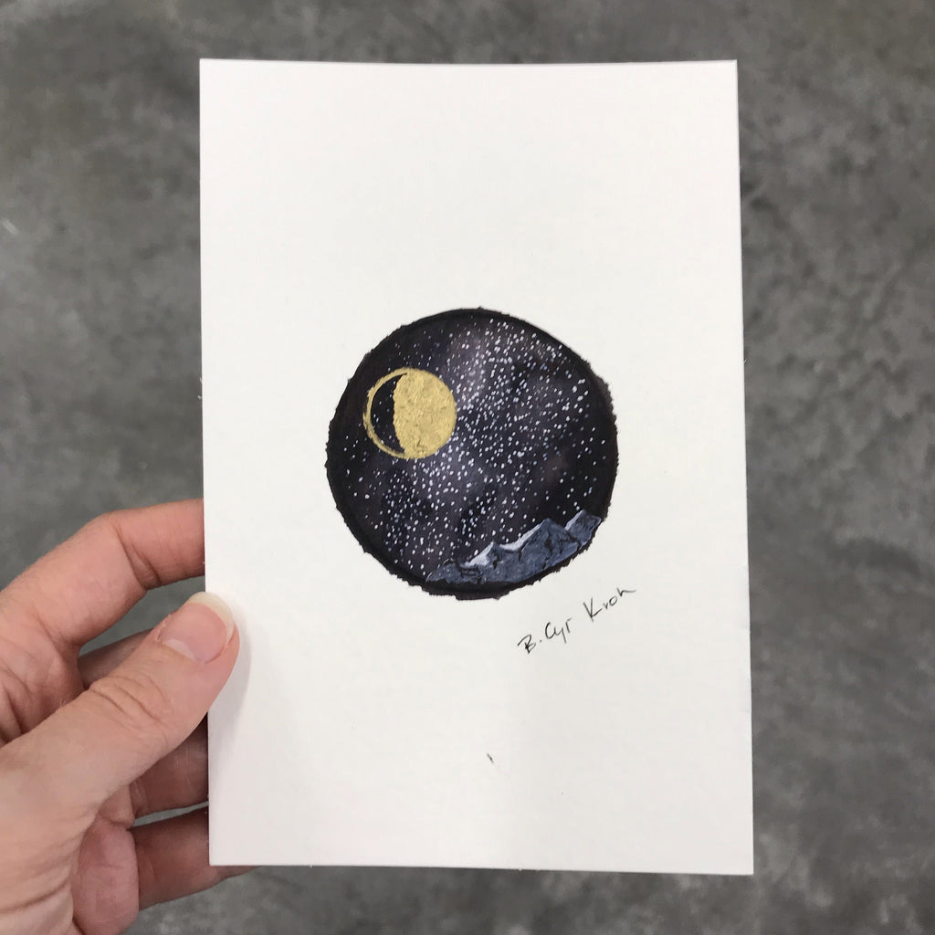 15/100 - Postcard Experiment - Original Drawing - 4" x 6" - Beth Cyr Handmade Jewelry