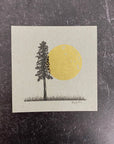 Snuggling moon and tree - Grey and Gold Collection